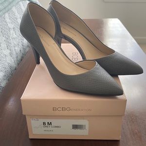BCBGeneration Nicolin-x - Size 8 - D’Orsay Grey Heels
